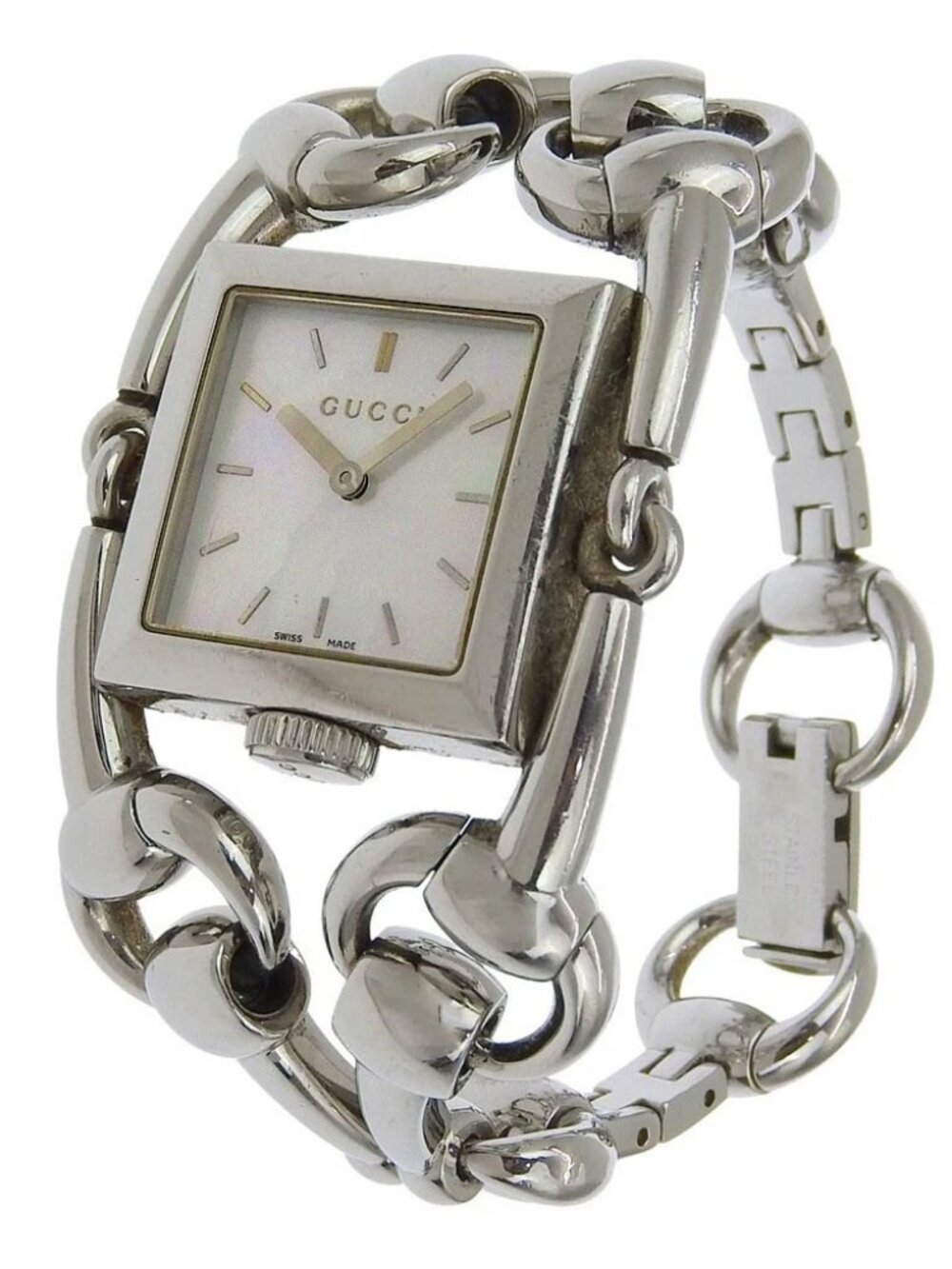 GUCCI Signoria Watches 116.3 White shellDial Stainless Steel Quartz Analog...